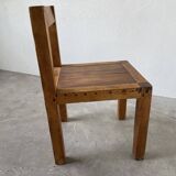 Brutalist pine chair
