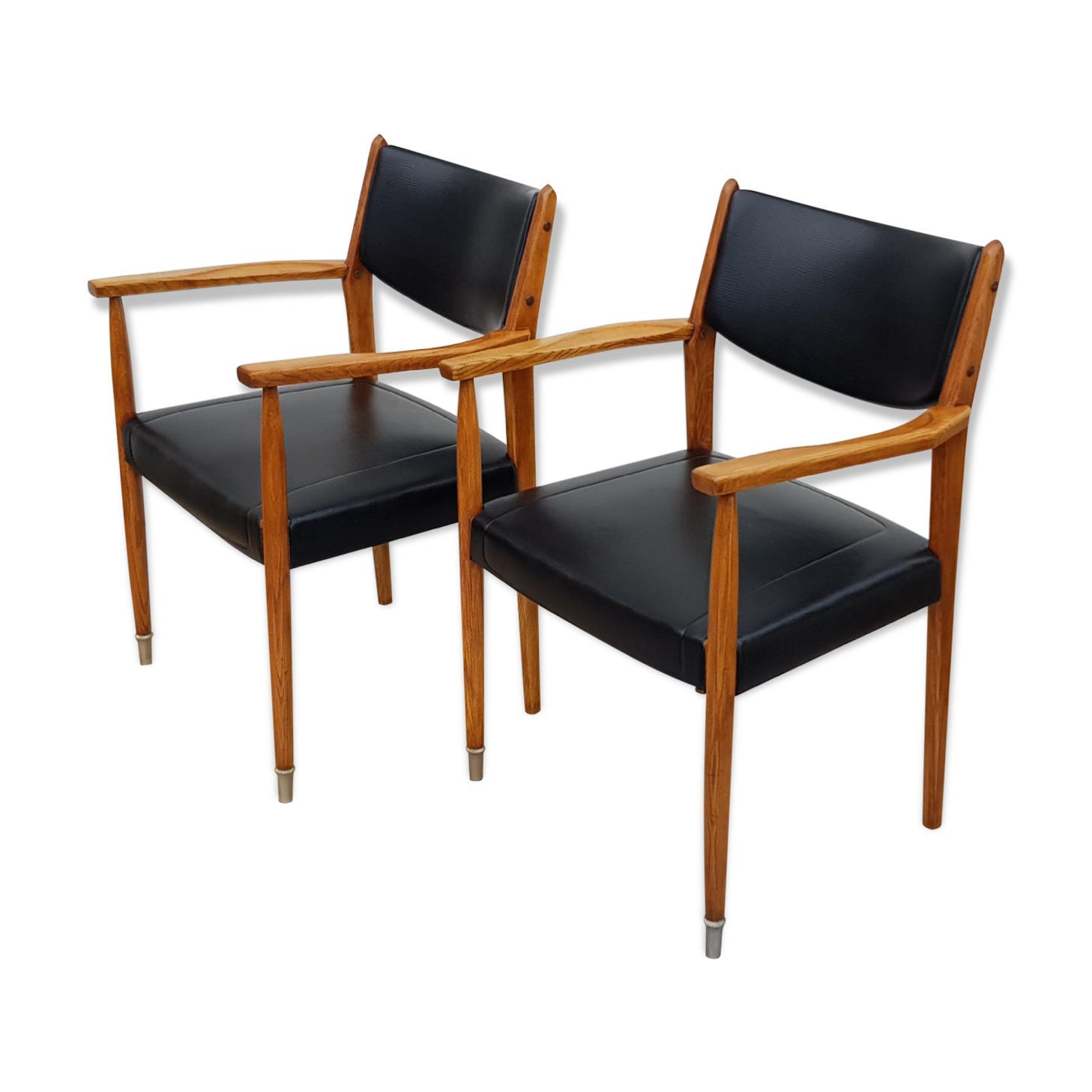 Fauteuils simili cuir scandinave