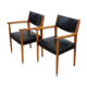 Fauteuils simili cuir scandinave