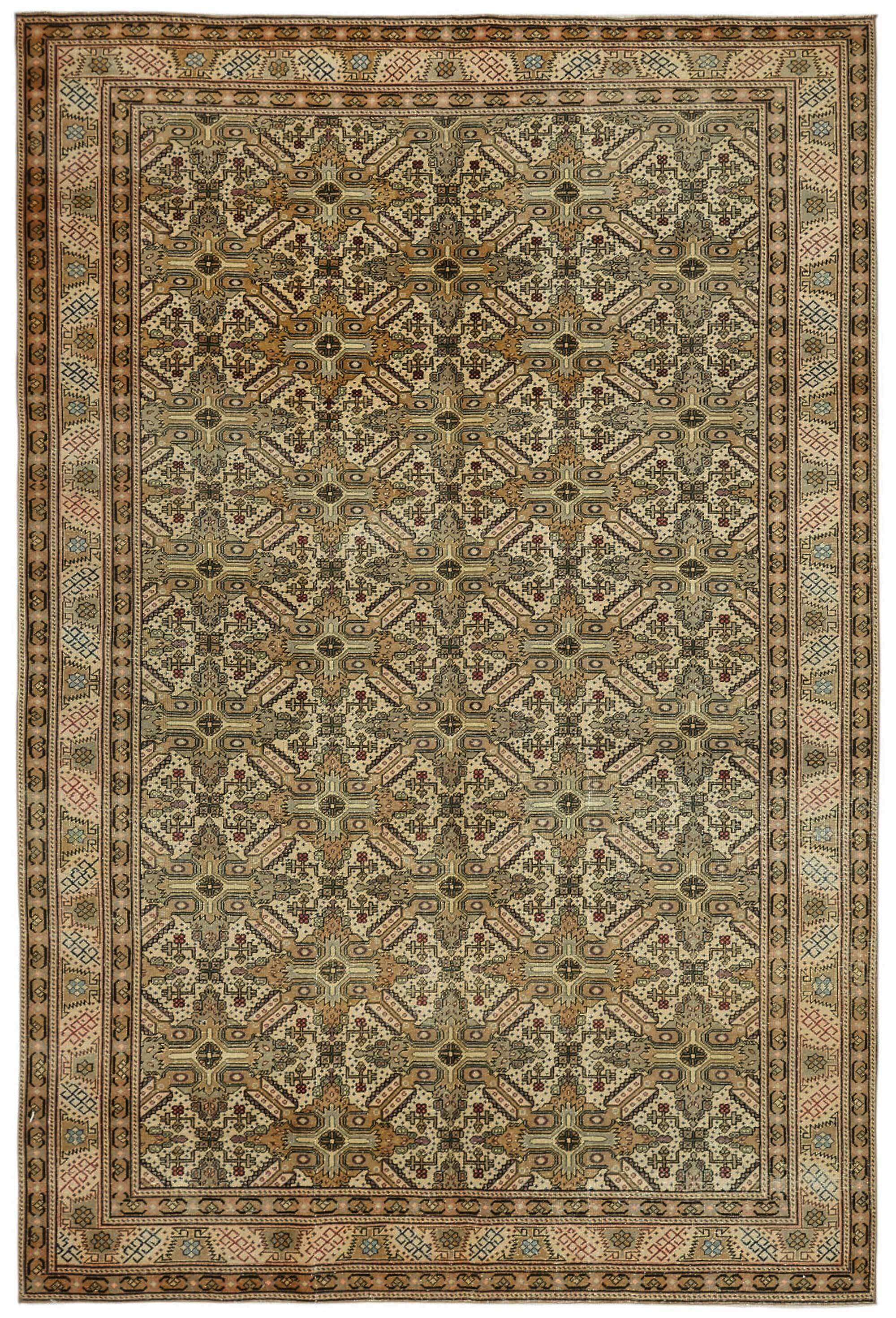 Turkish Wool Vintage Kayseri Rug 194 cm x 290 cm