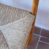 Pair of rustic straw chairs