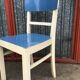 Paire de chaises en bois & formica vintage 1950