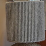 Rafia and wool lamp