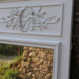 19th-century trumeau woodwork mirror 157x102cm