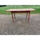 Table de ferme campagnarde en pin et noyer, 1 tiroir