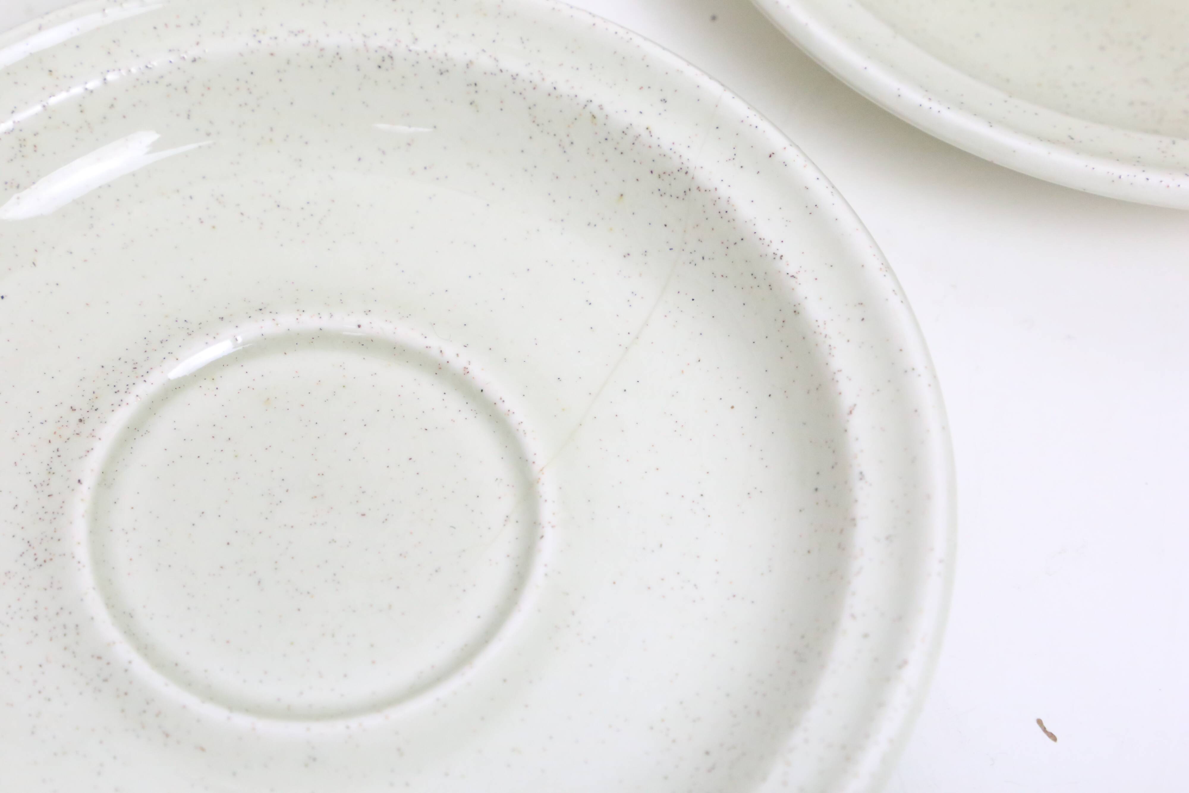 Set of 4 cups and saucers, Sarreguemines, Chardon model, vintage French