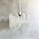 Ice Glass Lamp, Mid-Century Acrylic Pendant Light, Kalmar Era Ceiling Lamp