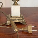 Pair of marble and brass lamp legs