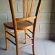 Chaise de bistot en bois blond des année 50.