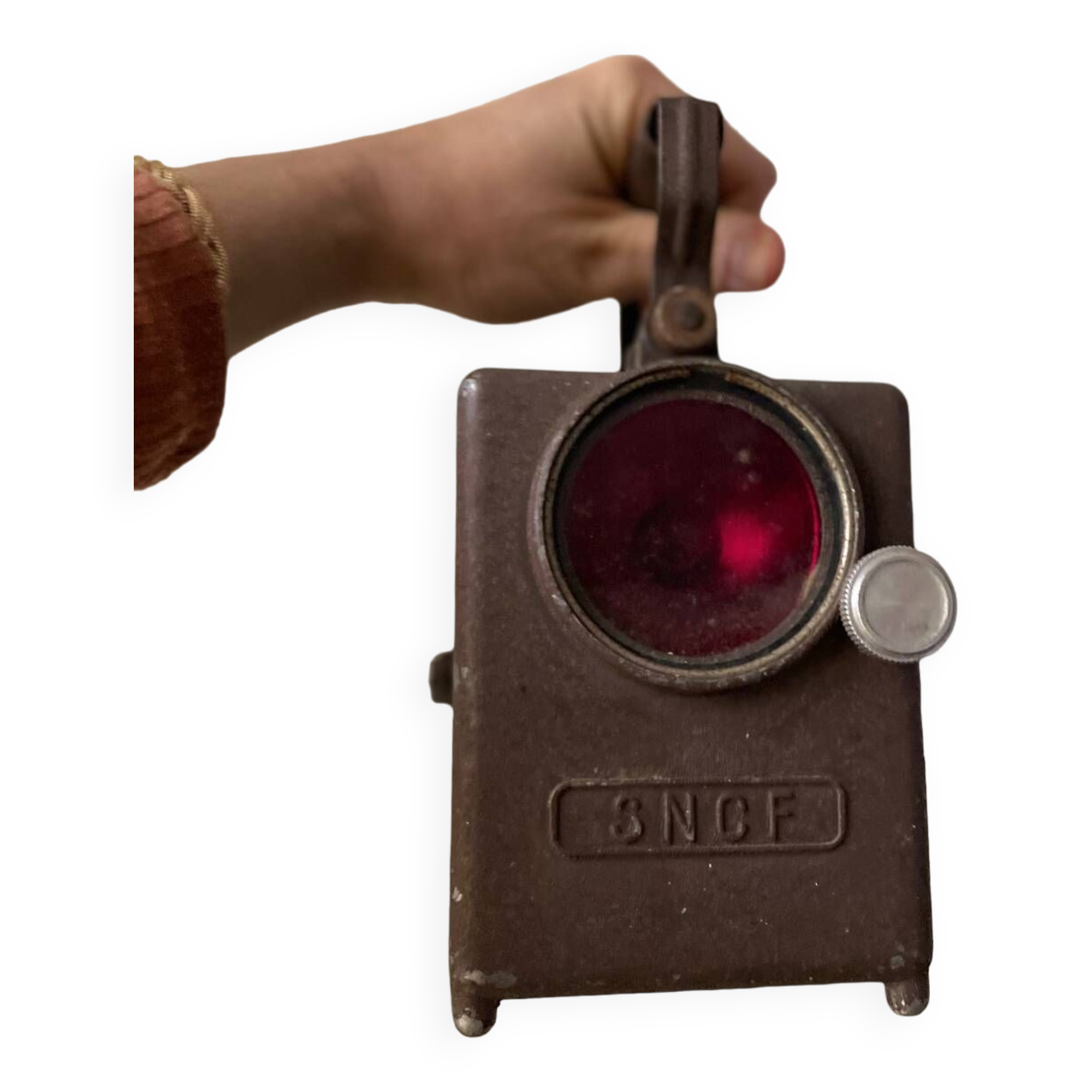 Vintage SNCF railway lamp