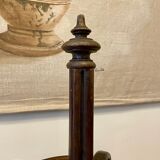 Umbrella holder in arched and dark wood