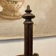 Umbrella holder in arched and dark wood