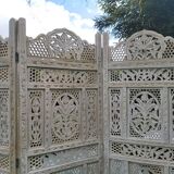 Carved wooden screen