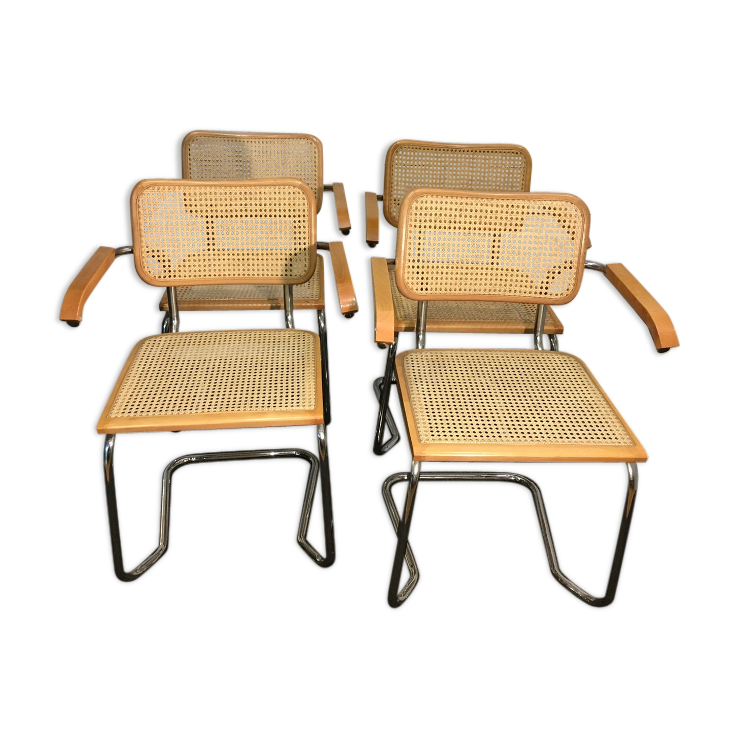 Set of 4 armchairs 1980