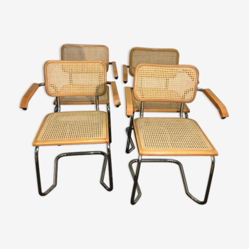 Lot de 4 fauteuils 1980