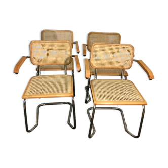 Set of 4 armchairs 1980