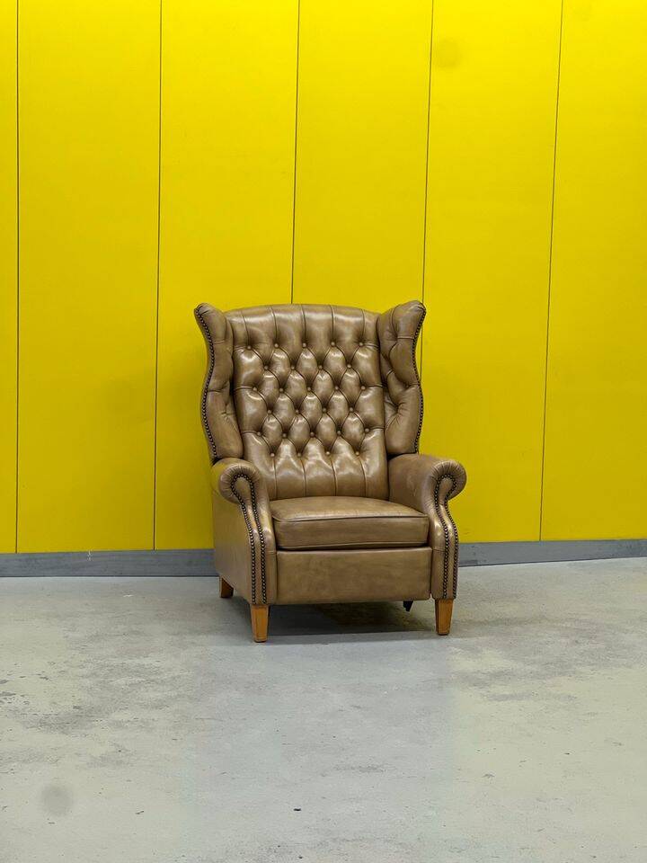 Vintage Handmade Chesterfield Recliner Armchair