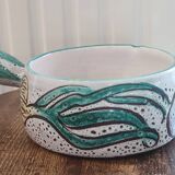 Pair of large Vallauris ceramic skillets