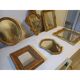 Lot de 6 miroirs bois et stuc doré