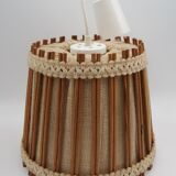 Vintage wood canvas pendant lamp