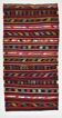 Burgundy Red Modern Pattern Kilim Rug, 162x313Cm