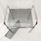 Console design 70 métal chromé verre fumé