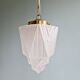 Art Deco pendant lamp in satin glass, 1920s-30s