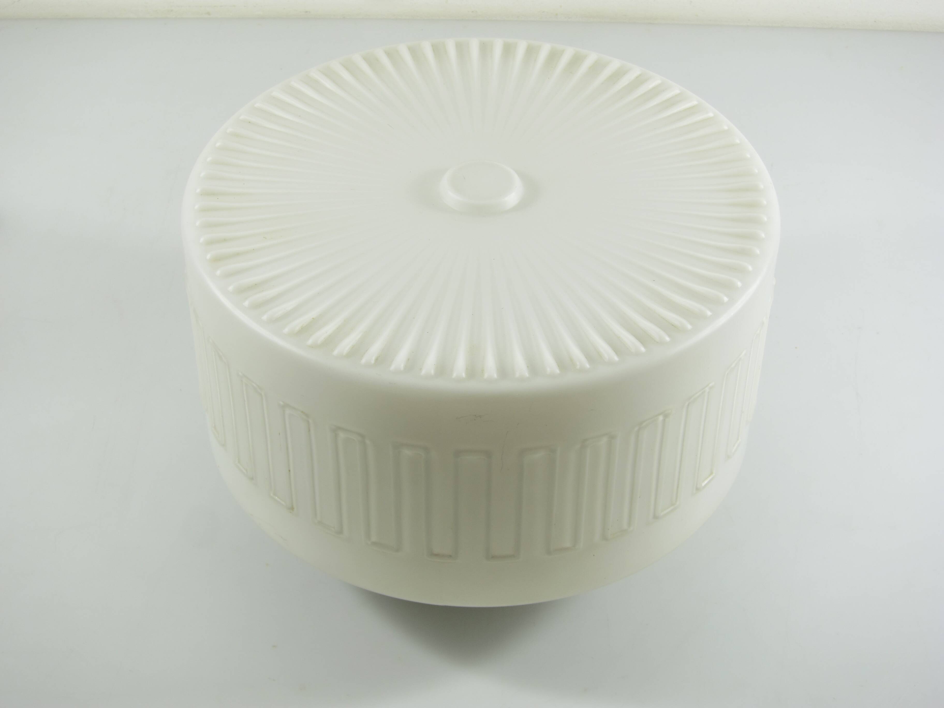 Set of Two 1930s German Art Deco Ceiling Lights, Wila Leuchten, Opal Glass