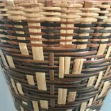 Diabolo vase in braided rattan 40cm