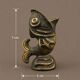 Zoomorphic Ashtray Sculpture in Patinated Brass - Vintage Mid-Century