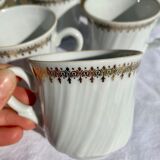 Set of 6 Apilco porcelain cups