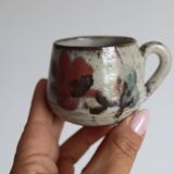 Stoneware coffee service signed Gustave Le Murier – 6 cups, 6 saucers