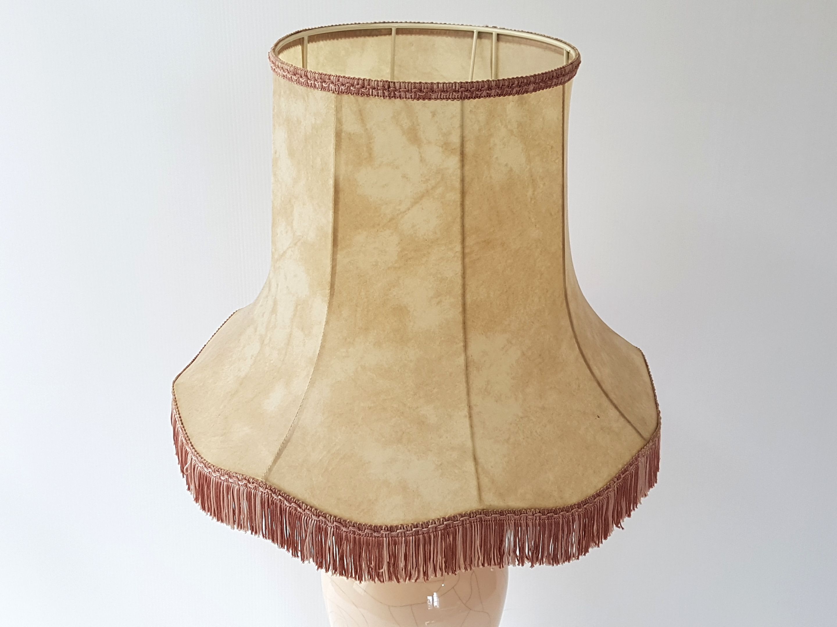 Lampe de table rose pâle 1970 vintage
