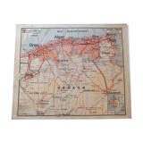 Vintage Vidal Lablache Algeria Tunisia No. 11 school map