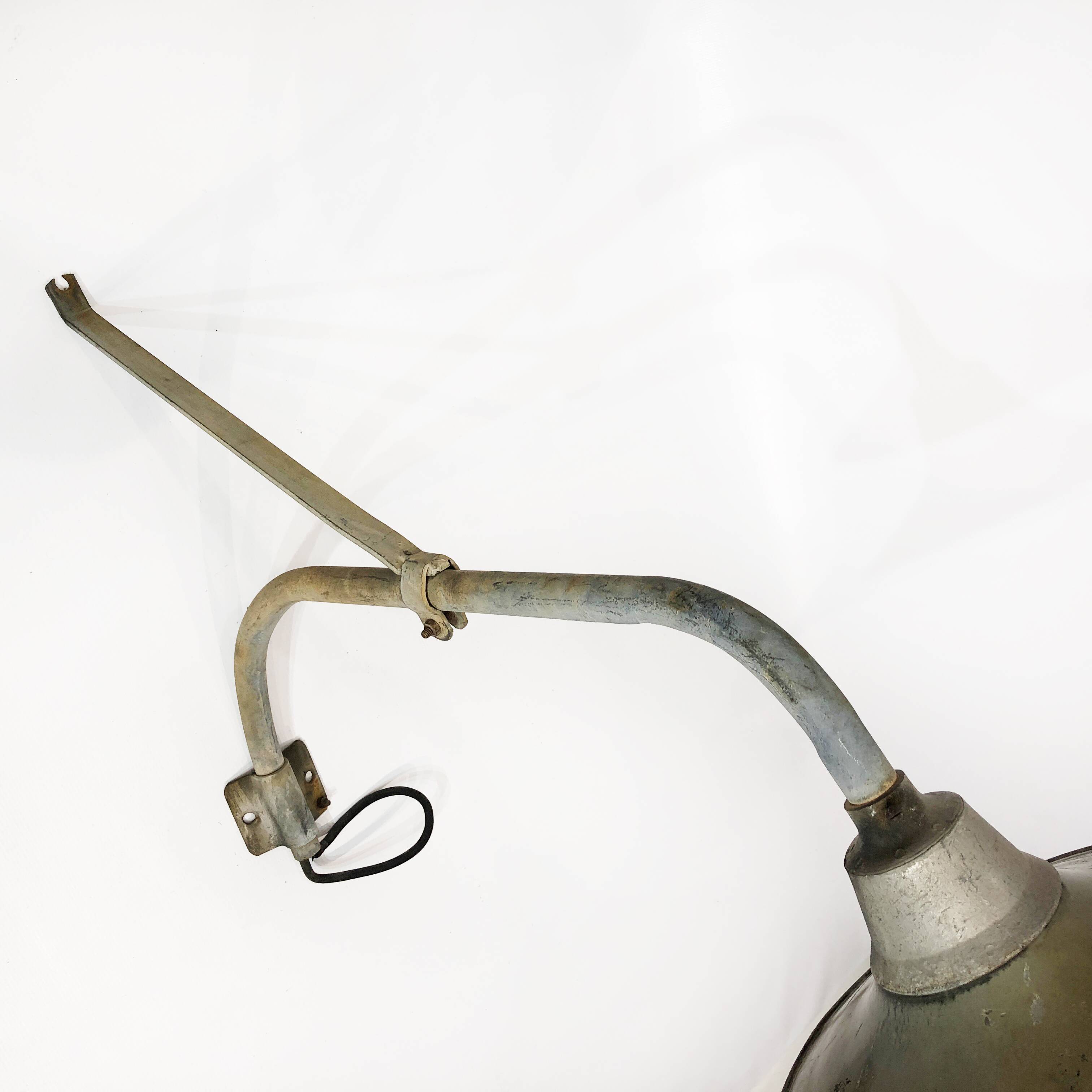 Large Greek Industrial Army Wall Light 1  1950s