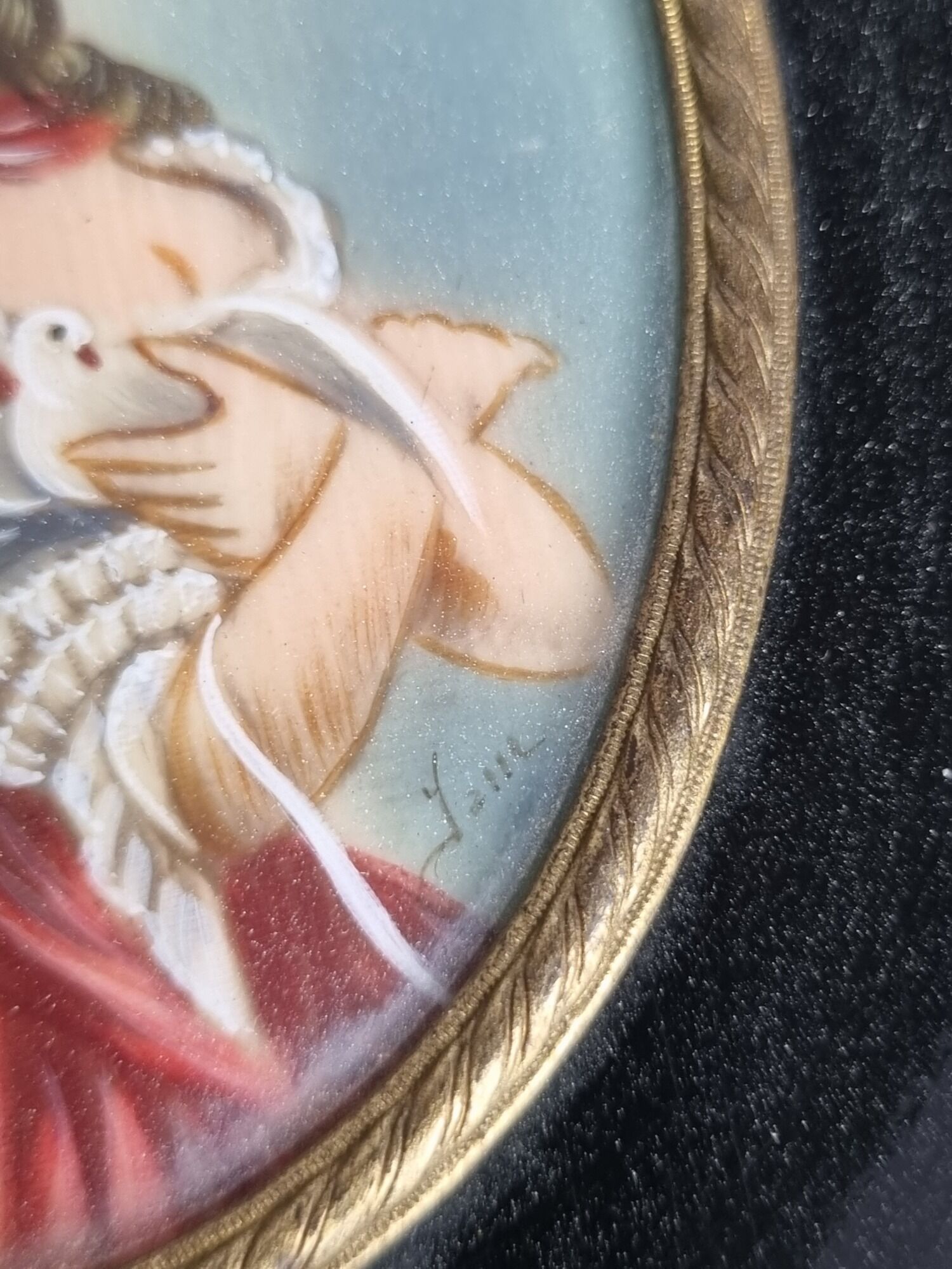Pair of miniatures of the nineteenth century signed Jane after Fragonard