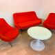 Set of mid-century French style Space Age cocktail sofa and chairs - 1970s