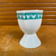 Set of 4 egg cups francoise saget white porcelain chicken decor