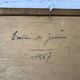 Oil painting on wood Janon valley landscape signed 1957