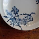 Round plate, ironstone, Clairefontaine Sanejouand & Graves 1890 "Flowers"