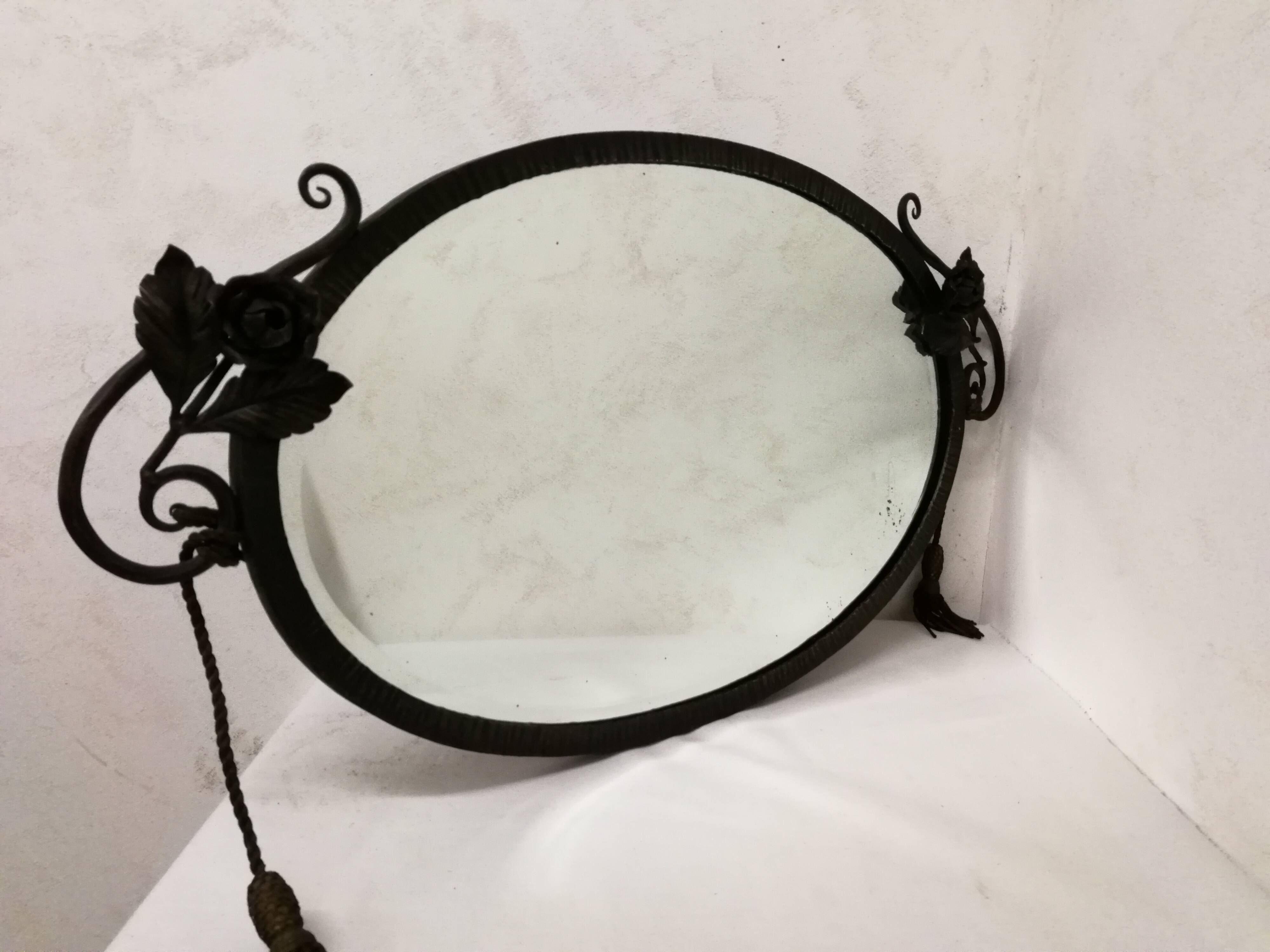 Art Deco Wrought Iron Mirror