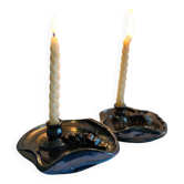 Bougeoirs en céramique vintage