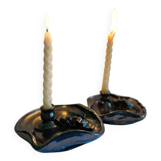 Vintage ceramic candle holders