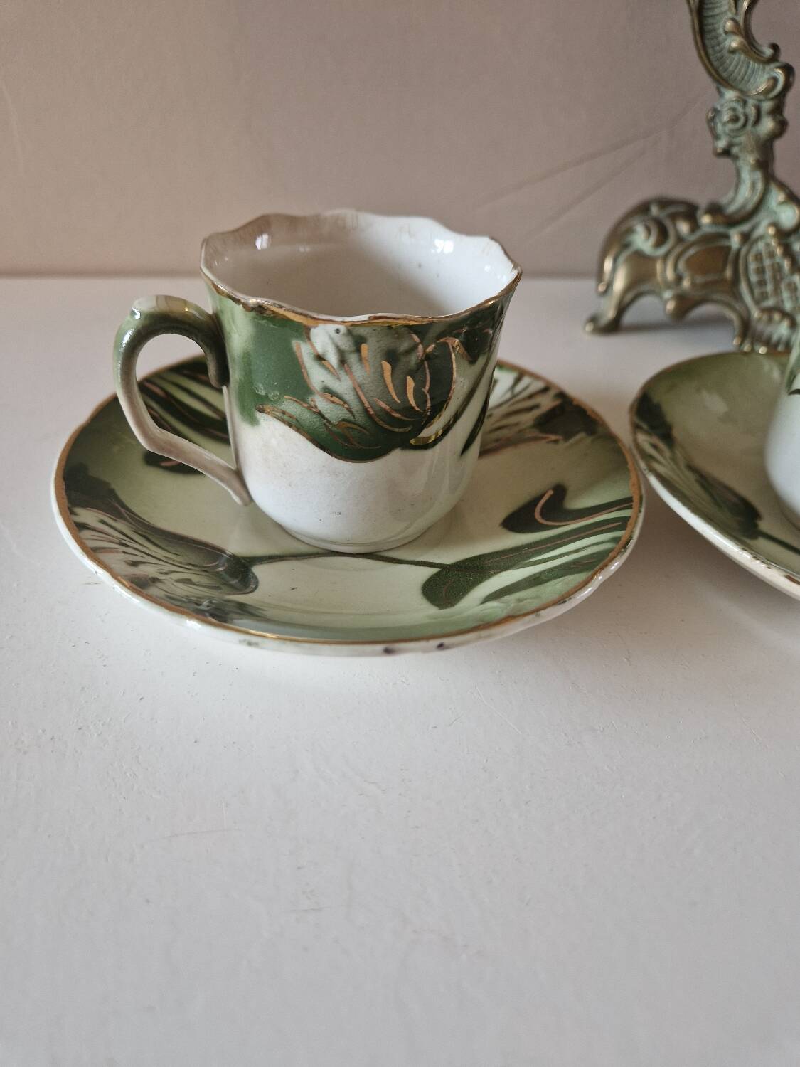 2 longwy art nouveau cups