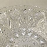 Cut crystal fruit bowl basket centerpiece vintage dish 33cm
