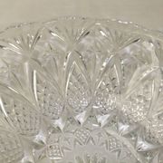 Coupe à fruits cristal taillé corbeille centre de table plat vintage 33cm