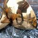 Pair of vintage bronze and antique metal wall lamps
