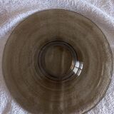 Smoked glass compote bowl