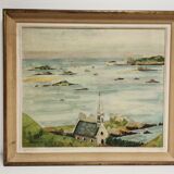 Tableau à l'huile par Brunel 1958