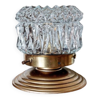 Vintage chiseled glass lamp